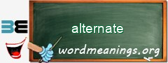 WordMeaning blackboard for alternate